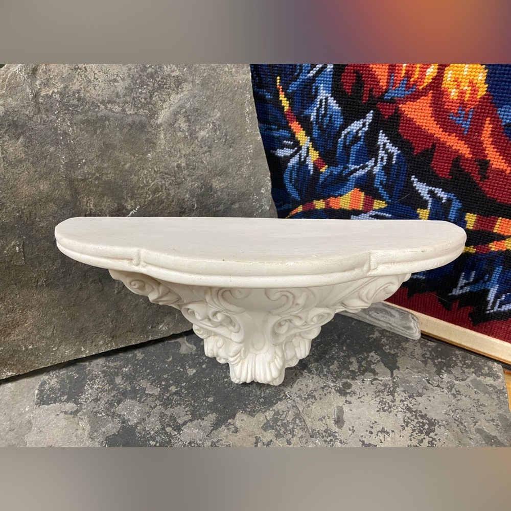 Hand Cast Plaster Filigree Floating Shelf - Picture 10 of 11